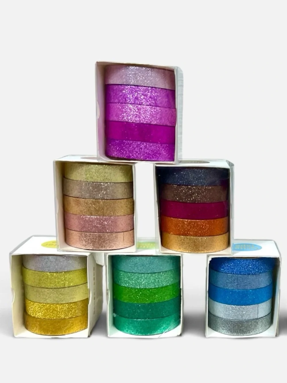 WASHI Decorative Tape - Multi Color Glitter & Patterned Set